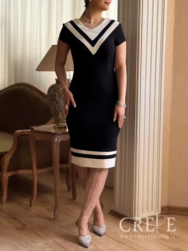 پیراهن دالقیچ آستین کوتاه 