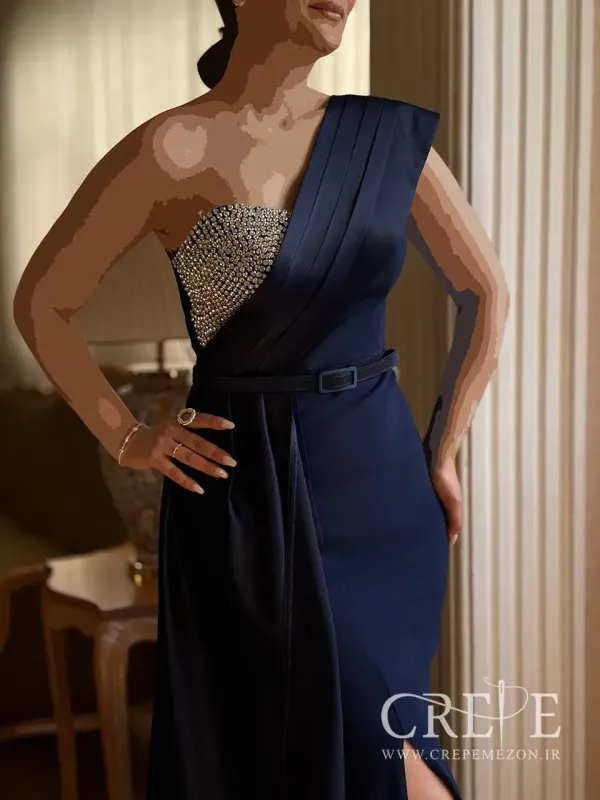 ماکسی یکطرفه نگین دار