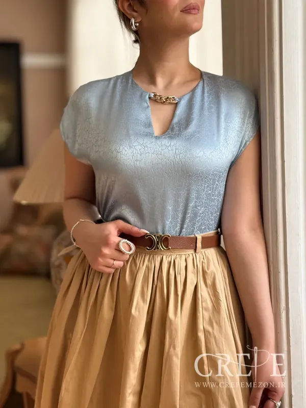 تاپ ساتن طرح سنگی