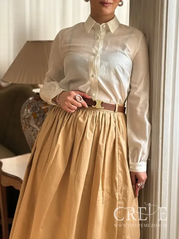 شومیز ساده یقه مردانه