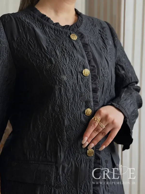 مانتو کتی ژاکارد شاین دار