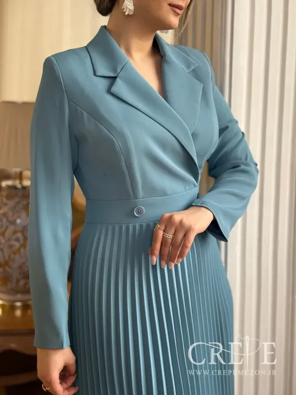 پیراهن مانتویی دامن پلیسه