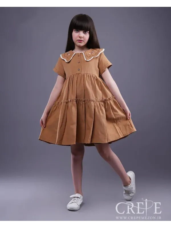 پیراهن یقه گلدوزی