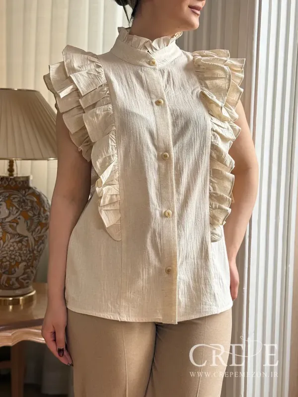 تاپ آستین حلقه چیندار