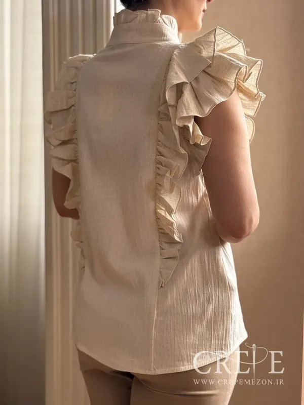 تاپ آستین حلقه چیندار