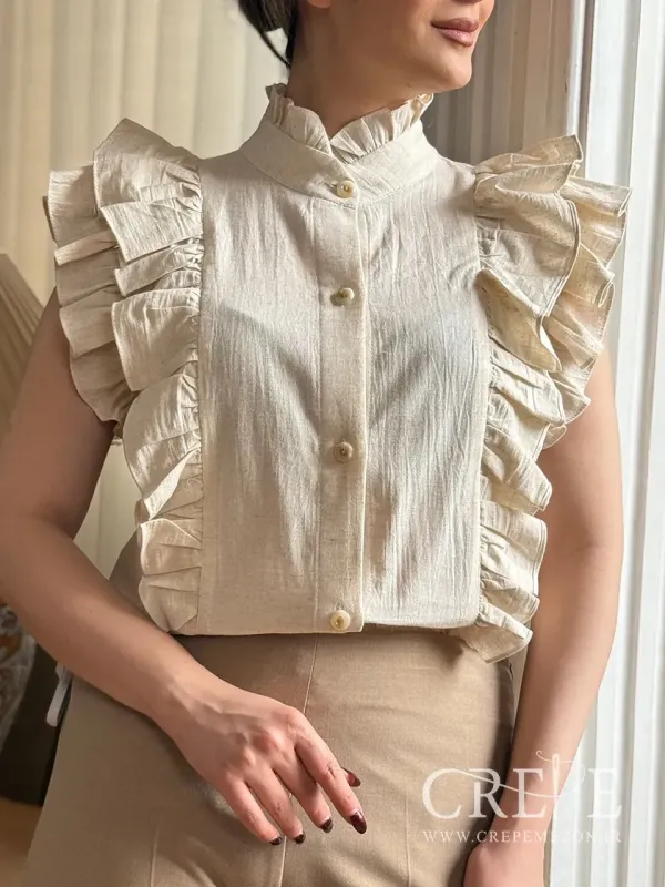 تاپ آستین حلقه چیندار