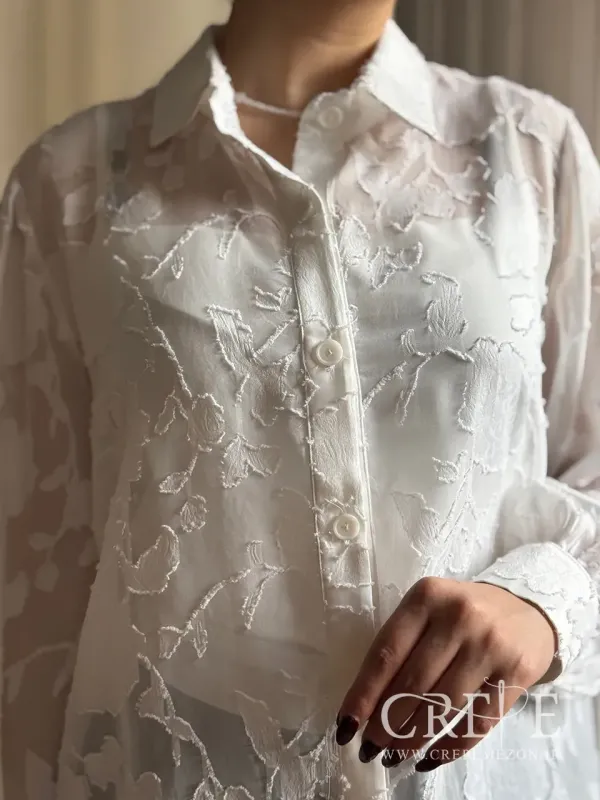 شومیز دو تیکه حریر طرحدار