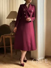 پیراهن کلوش یقه انگلیسی 4 دکمه