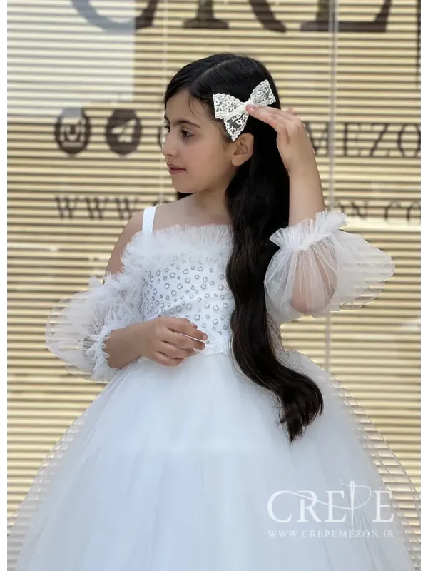 پیراهن تور  جلو خالدار