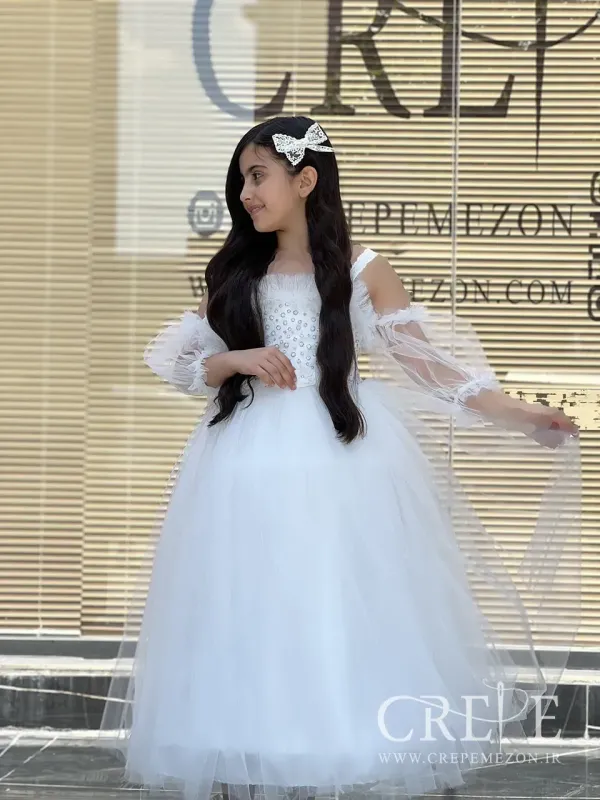 پیراهن تور  جلو خالدار