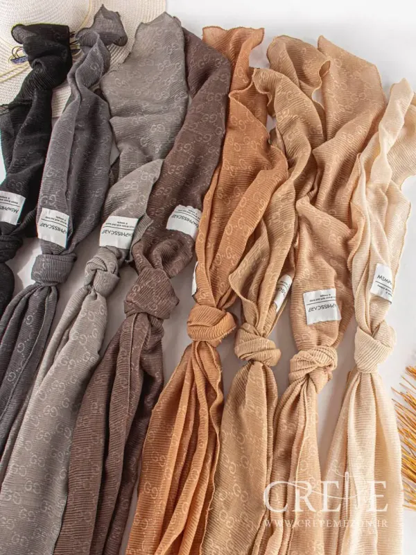 شال پلیسه طرح گوچی