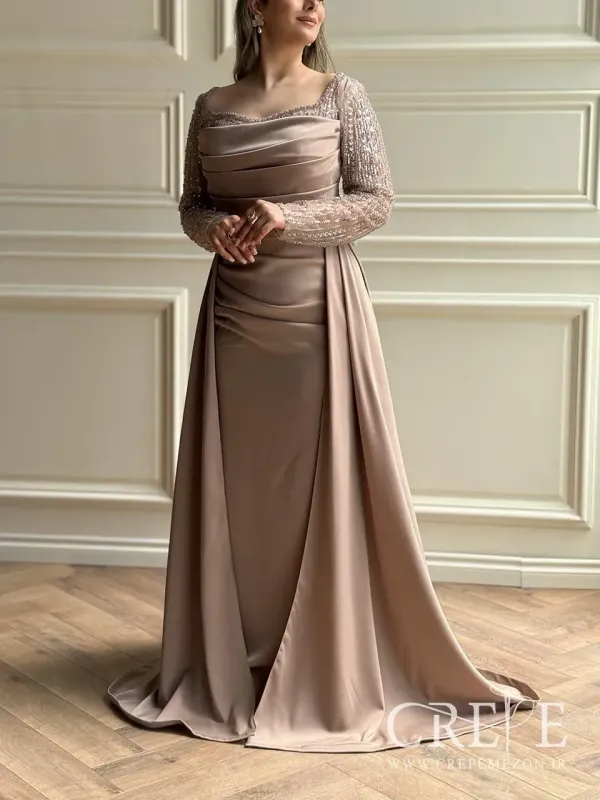 ماکسی یقه دلبری آستین دار یکتا