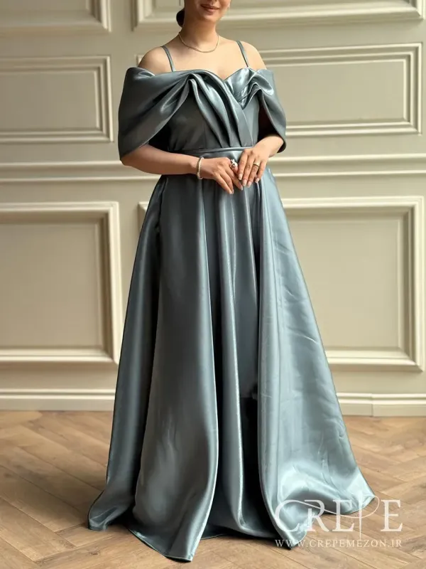 ماکسی ساتن براق نیلوفر 