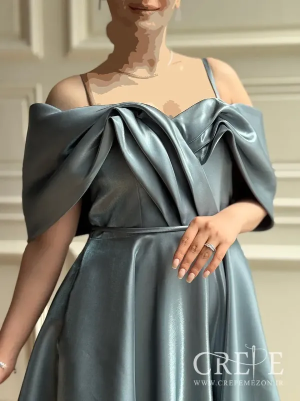 ماکسی ساتن براق نیلوفر 