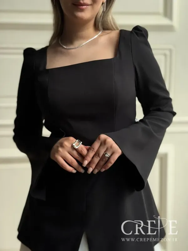 پیراهن کوتاه  یقه خشتی