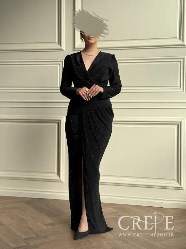 ماکسی کمر پیله آستین دار