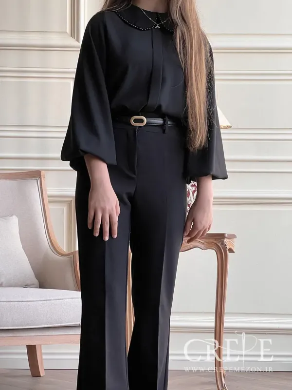 شلوار بوت کات کرپ پشت کش