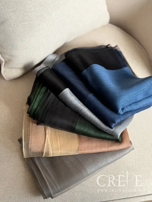 شال  حریر دو رنگ