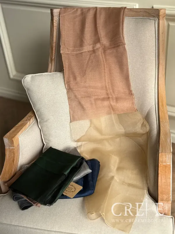 شال  حریر دو رنگ