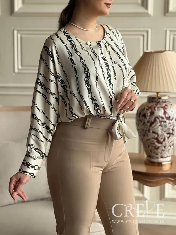 شومیز کوتاه جلو گره ای