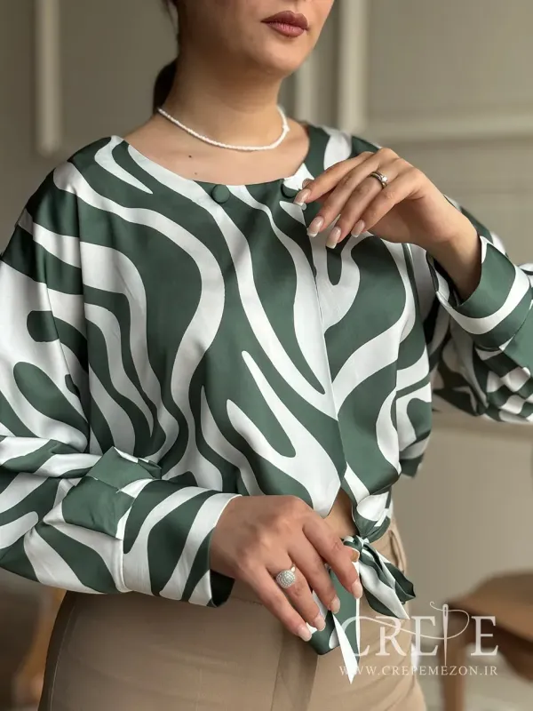 شومیز کوتاه جلو گره ای