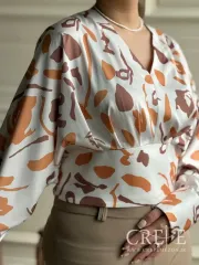 کراپ ساتن یقه هفت