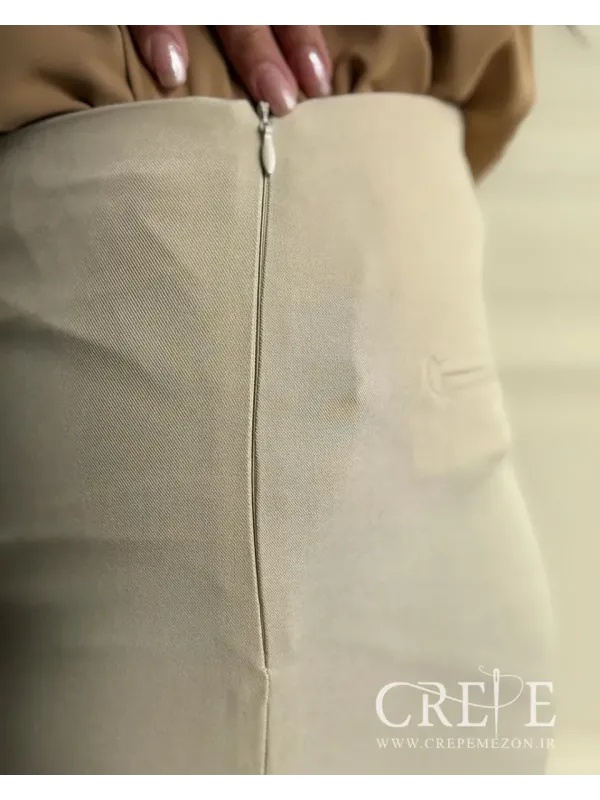 شلوار لینن بزیاق دمپا چاکدار قد 108