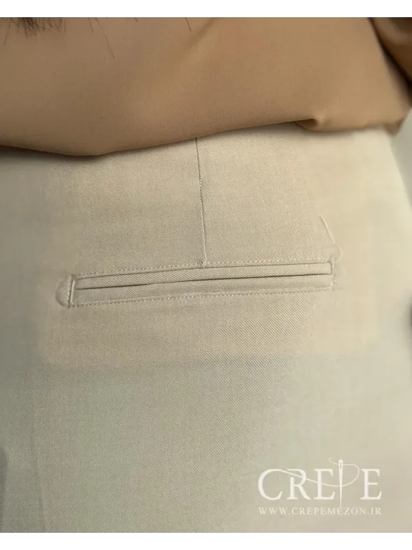 شلوار لینن بزیاق دمپا چاکدار قد 108