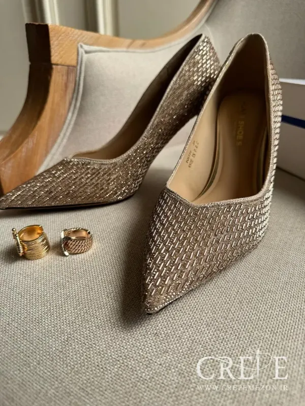 کفش پاشنه بلند تمام نگین