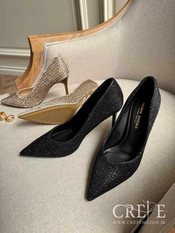 کفش پاشنه بلند تمام نگین