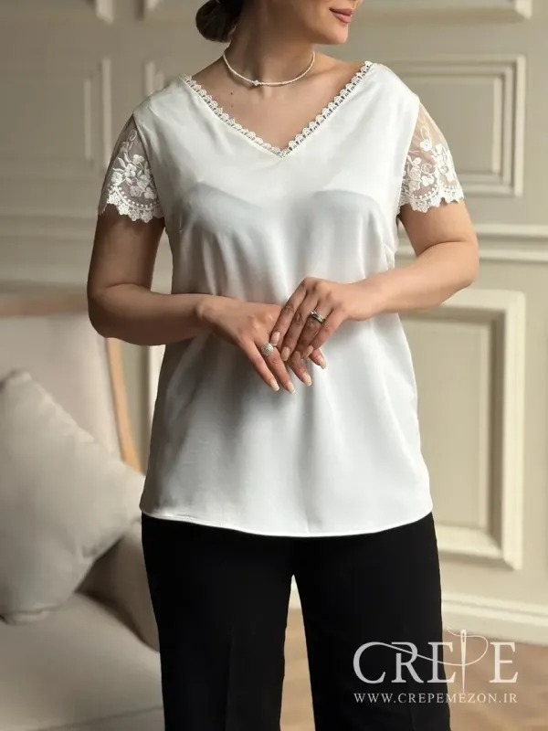 تاپ  یقه هفت پشت گیپور