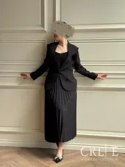 کت و دامن پلیسه گلدار