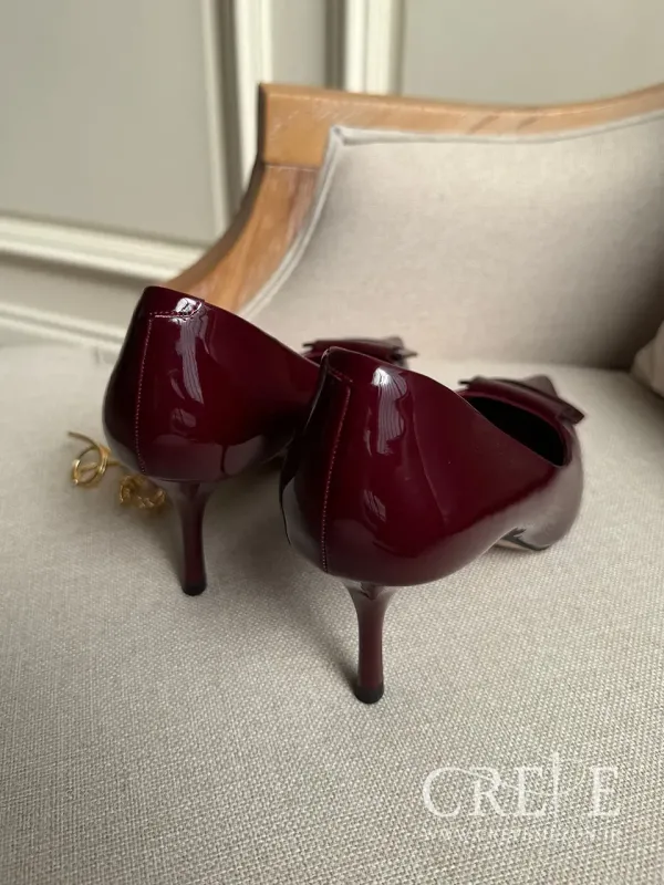 کفش ورنی سگک مستطیل پاشنه 7.5 سانت