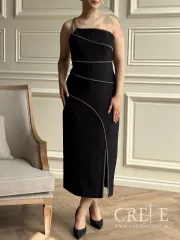 پیراهن کوتاه مغزی دوزی نگینی