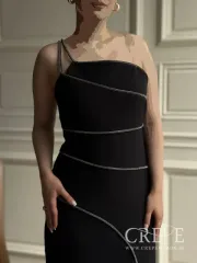 پیراهن کوتاه مغزی دوزی نگینی