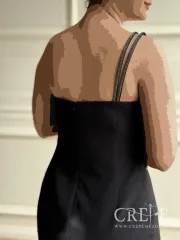 پیراهن کوتاه مغزی دوزی نگینی