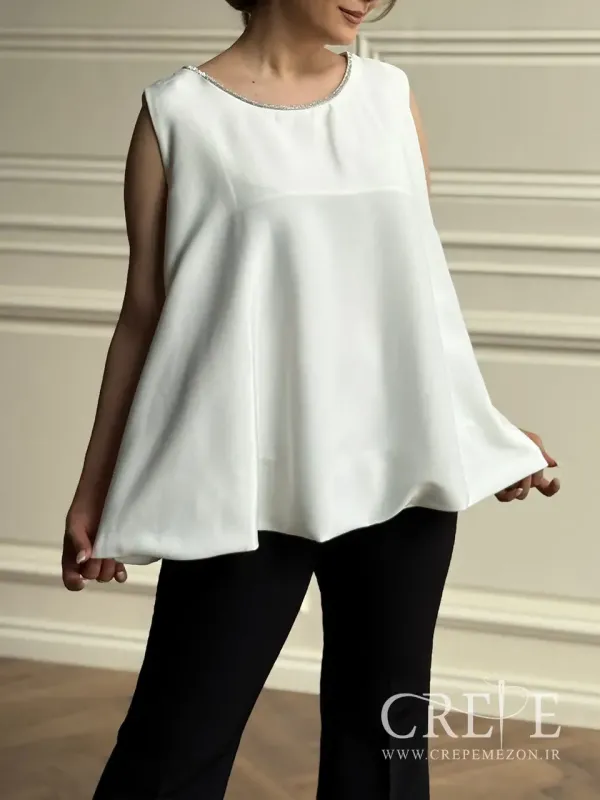 تاپ ساتن مغزی دوزی