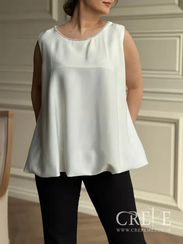 تاپ ساتن مغزی دوزی