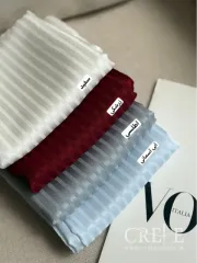 روسری مجلسی ساتن راه راه قواره 120