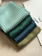 روسری مجلسی ساتن راه راه قواره 120