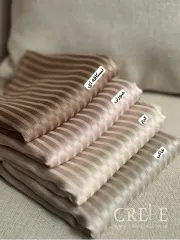 روسری مجلسی ساتن راه راه قواره 120