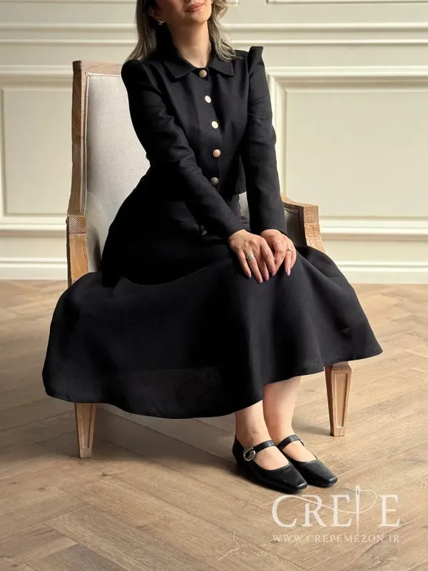 کت و دامن لینن حصیری