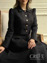 کت و دامن لینن حصیری