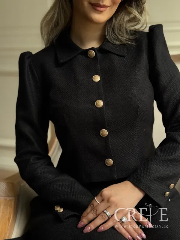 کت و دامن لینن حصیری