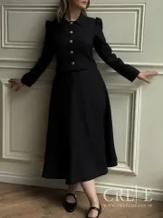 کت و دامن لینن حصیری