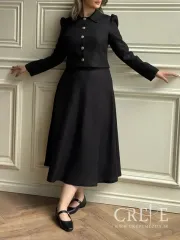 کت و دامن لینن حصیری