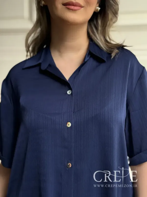 شومیز آستین کوتاه راه راه