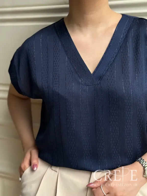 تاپ یقه هفت زری دار