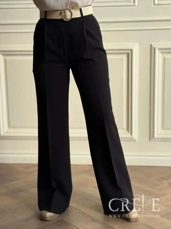شلوار کرپ دوبل پیله دار قد 108 