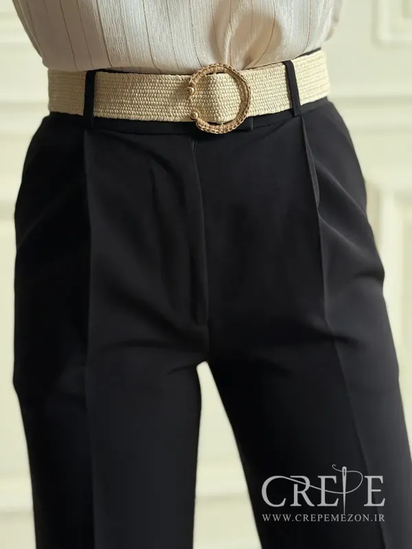 شلوار کرپ دوبل پیله دار قد 108 